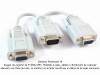 Cable Y, VGA/SVGA,  HD15 macho a 2 x HD15 hembra